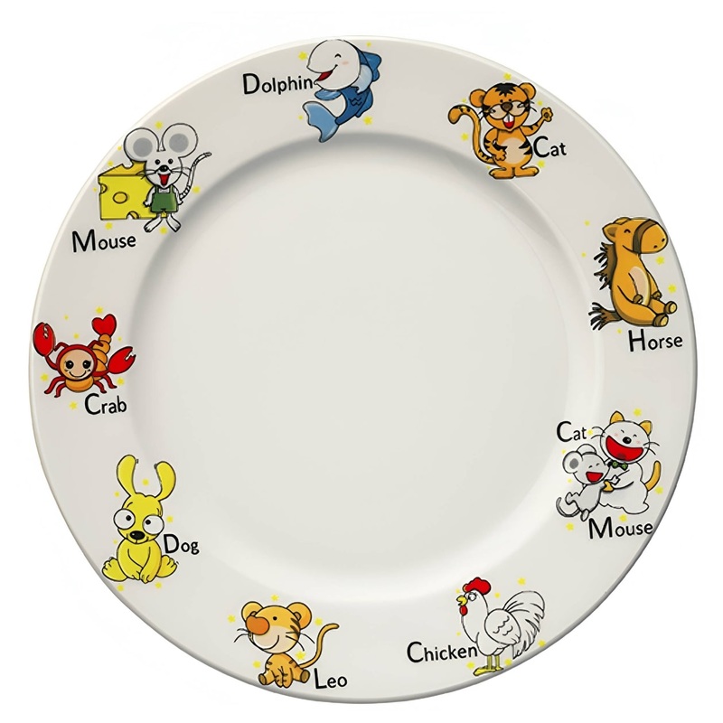 Изображение товара Обеденная тарелка Bonna Kids 25 см фарфор, моющаяся в посудомоечной машине