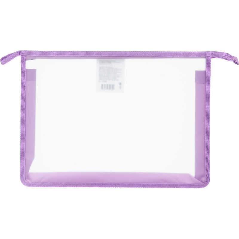 Изображение товара Папка для тетрадей Комус Класс Сиреневая А4 полипропилен с 1 отделением на молнии