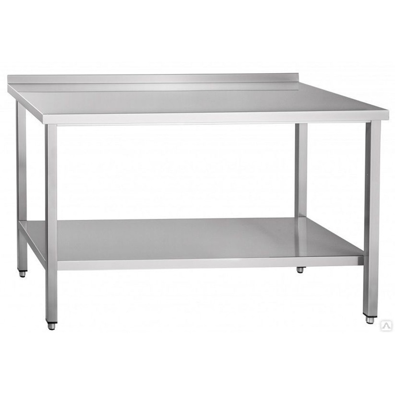 Изображение товара Стол пристенный ABAT СПРП-7-1 (800x700x850мм) каркас с полкой - нерж