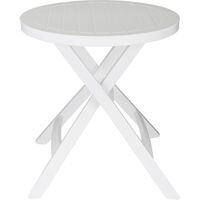 Стол пластиковый круглый Domfy Garden Table белый (700х700х720 мм)