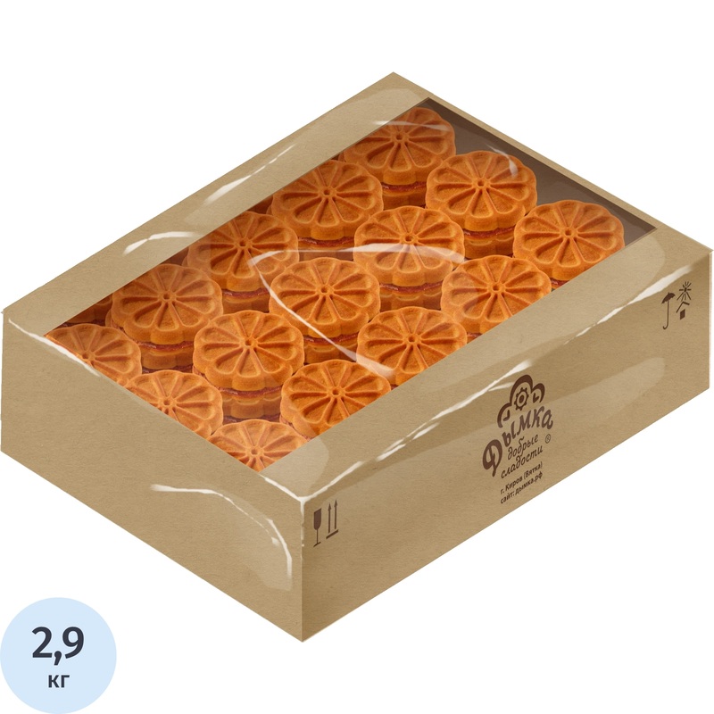 Изображение товара Печенье Дымка Сэндвич Двойной апельсин 2.9 кг - сдобное лакомство