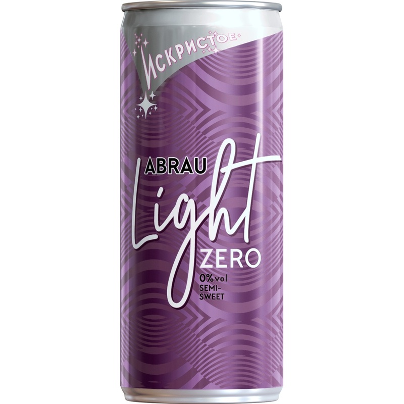 Изображение товара Безалкогольное полусухое искристое вино Абрау Лайт Зеро 0.25 л