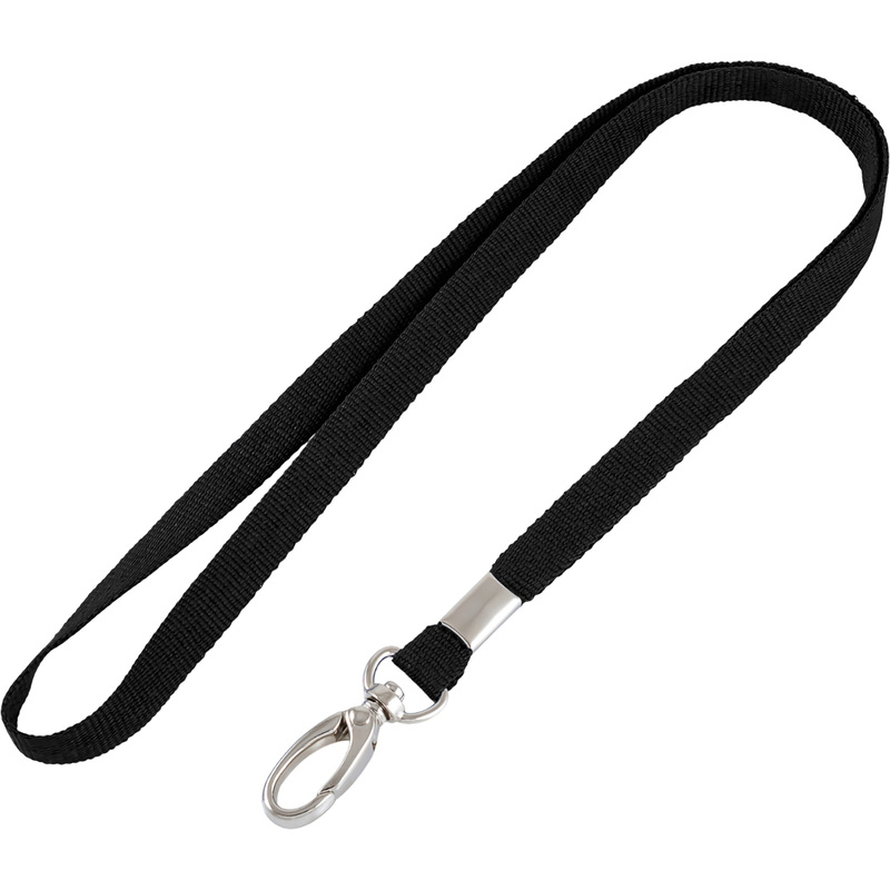 Изображение товара Держатель для бейджа 90 см x 10 мм с карабином черный