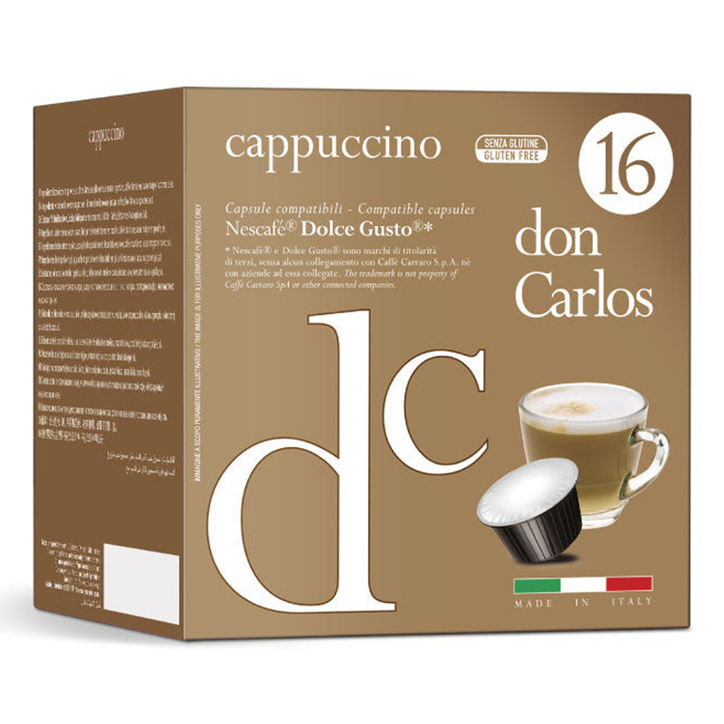 Изображение товара Кофе в капсулах Don Carlos Cappuccino 16 штук для Dolce Gusto