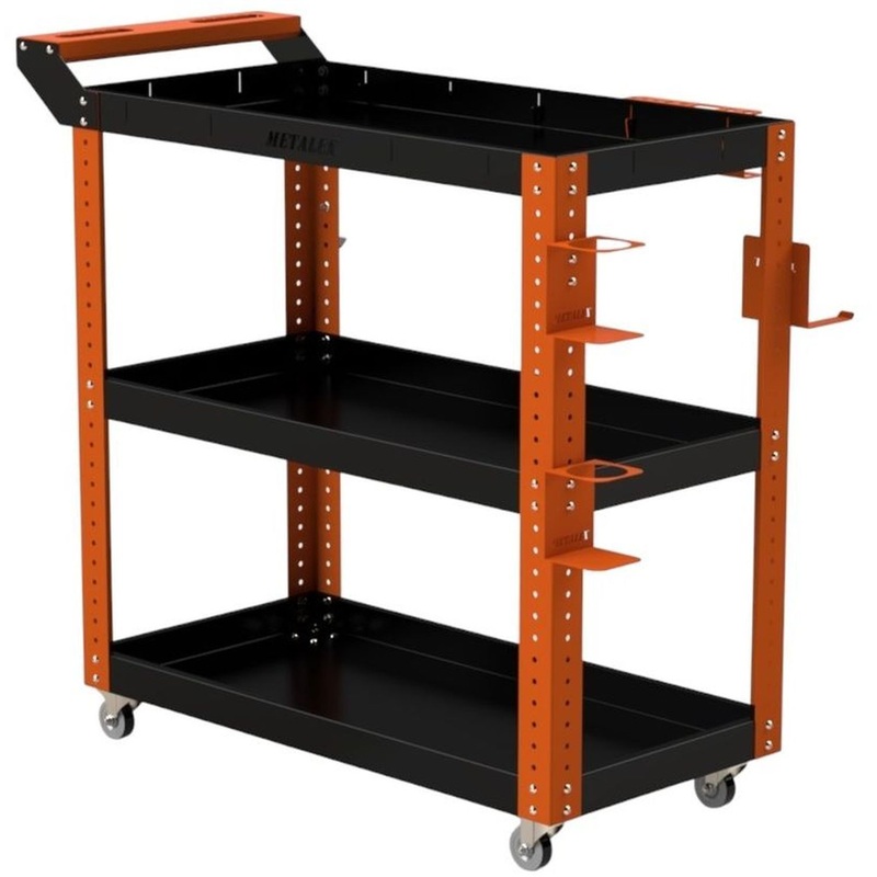 Изображение товара Тележка инструментальная Metalex (оранжевый/чёрный, 700х450х950 мм)