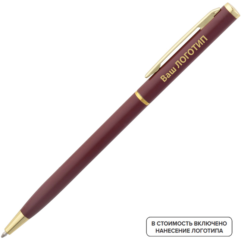 Изображение товара Ручка шариковая автоматическая Hotel Gold с логотипом, синяя, 0.7 мм, упаковка 100 шт