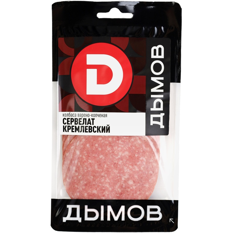 Изображение товара Сервелат Кремлевский варено-копченый Дымов нарезка 110 г Россия