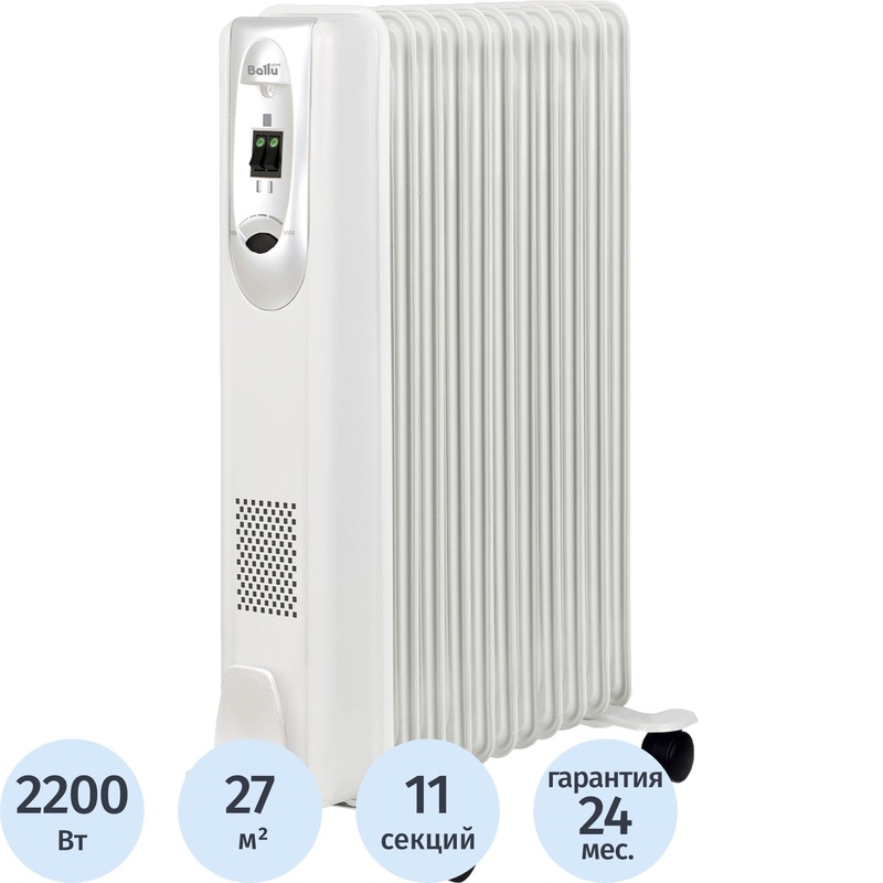 Изображение товара Радиатор масляный Ballu BOH/CM-11WDN мощный и безопасный