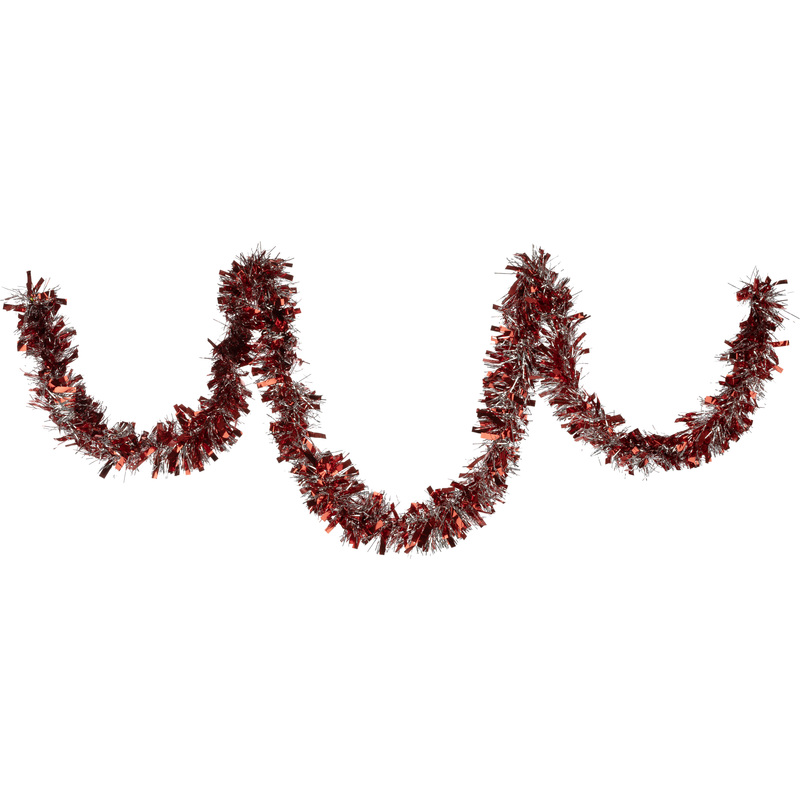 Изображение товара Мишура ёлочная новогодняя красная и серебристая 200см