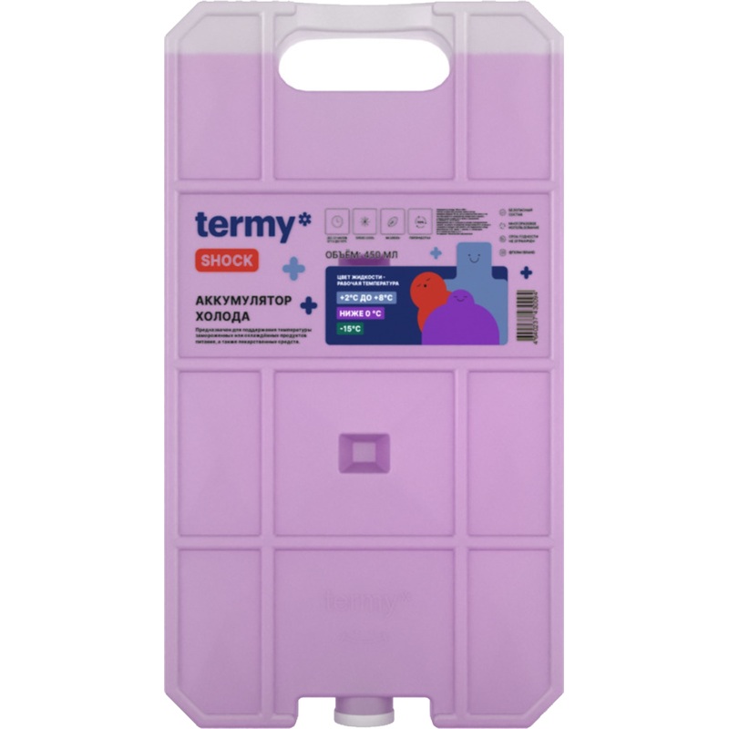 Изображение товара Аккумулятор холода Termy Shock 24.3x2.4x13.3 см для термосумок и контейнеров