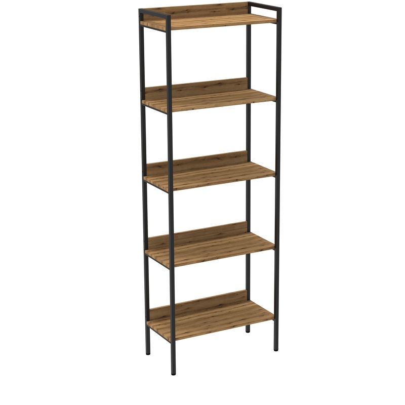 Изображение товара Стеллаж Комус Онега-10 дуб Вотан металлический с 5 полками 1950 мм