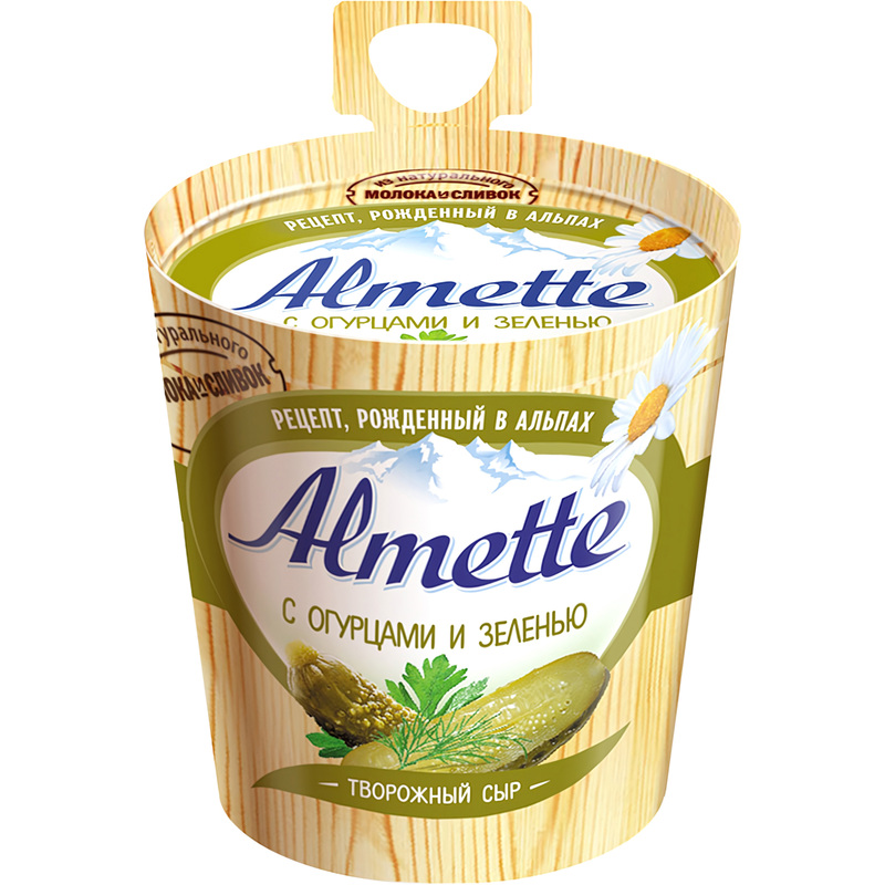 Изображение товара Сыр творожный Almette с огурцами и зеленью 150 г
