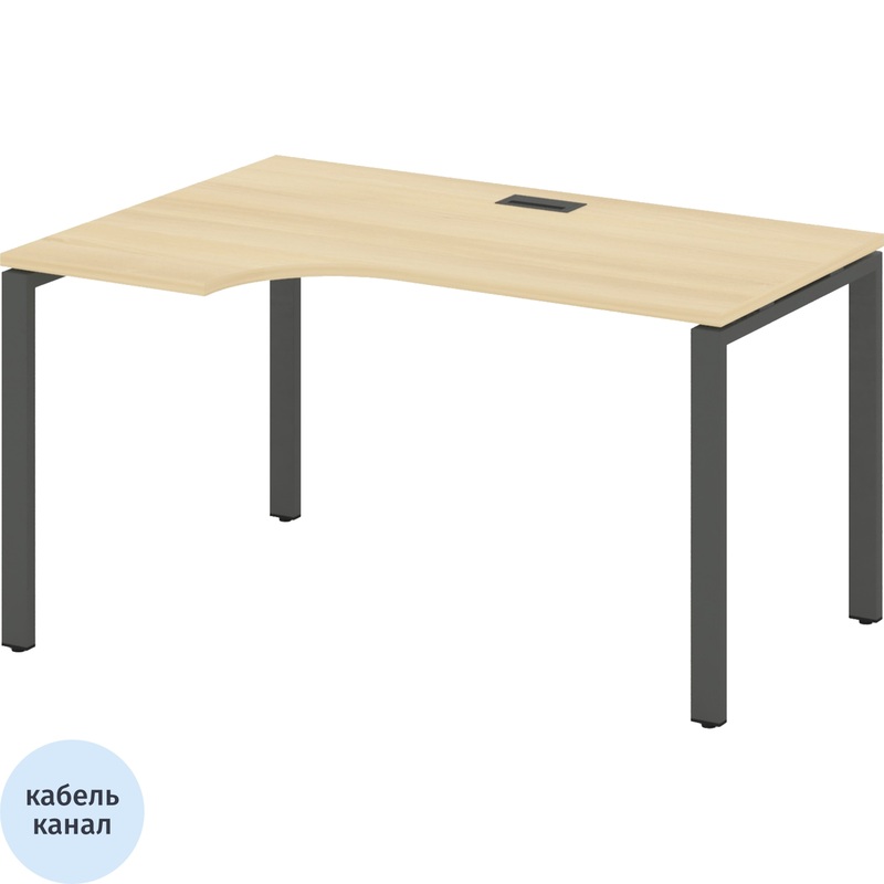 Изображение товара Стол эргономичный SN-6P.SPA-001(L) левый (акация лорка/антрацит, 1380х980х750 мм)