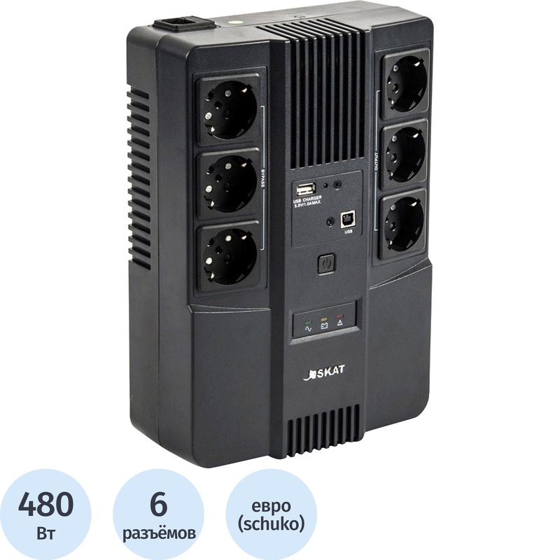 Изображение товара ИБП Бастион 452 SKAT-UPS 800 AI Изображение товара ИБП Бастион 452 SKAT-UPS 800 AI