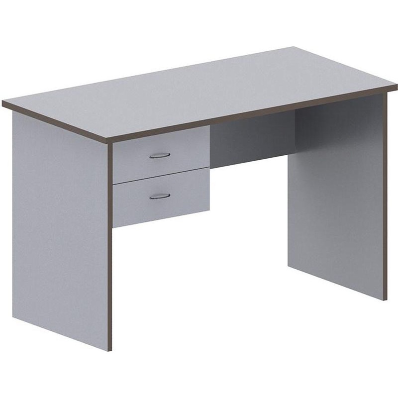 Изображение товара Стол прямой Агат АСС-62 серый с тумбой 1200х600х750 мм офисная мебель