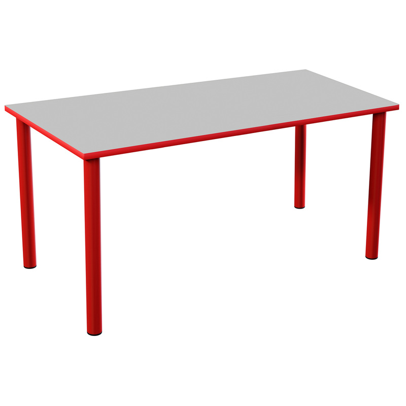 Изображение товара Стол прямой (серый/красный, 1200х600х760 мм)
