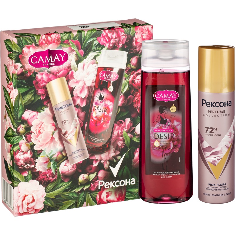 Изображение товара Подарочный набор косметики для женщин Rexona и Camay гель и дезодорант