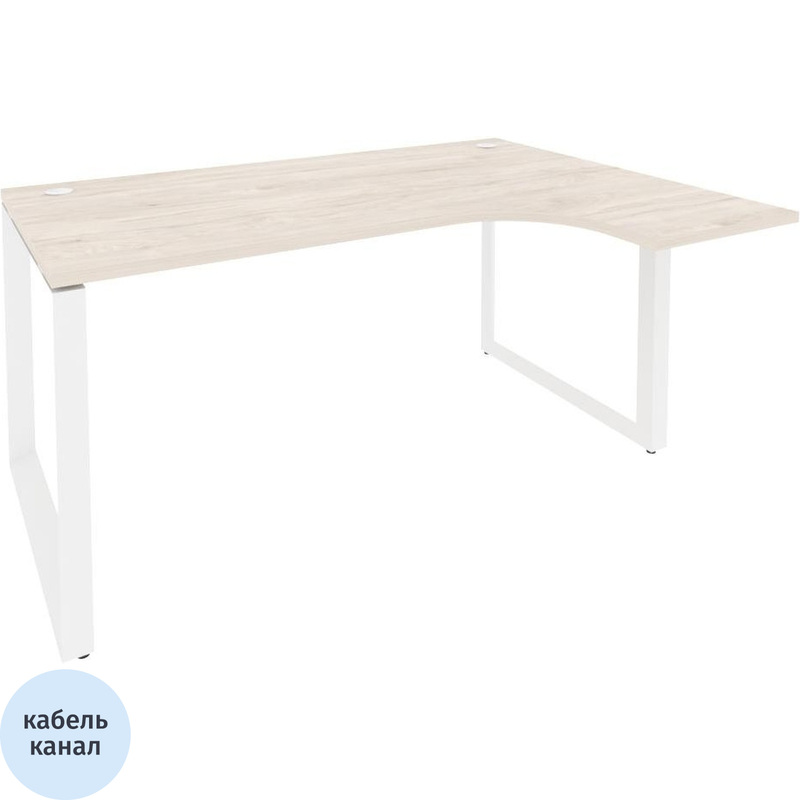 Изображение товара Стол эргономичный ONIX-О правый (денвер светлый/белый, 1580х1180х750 мм)