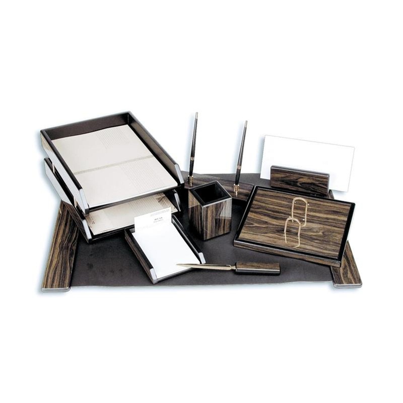 Изображение товара Набор настольный деревянный чёрное дерево 8 предметов для офиса и дома