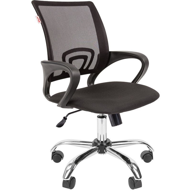 Изображение товара Офисное кресло Комус Мебель Easy Chair 304 черное, сетка/ткань, металл хром