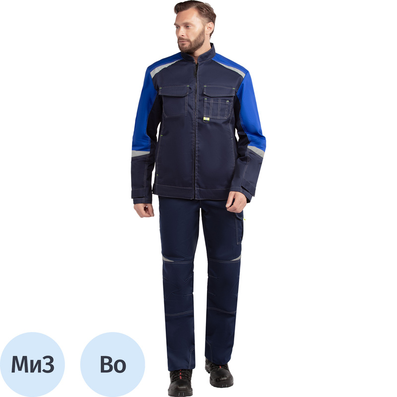 Изображение товара Рабочая мужская летняя куртка Грегаль л23 синяя/васильковая рабочая одежда