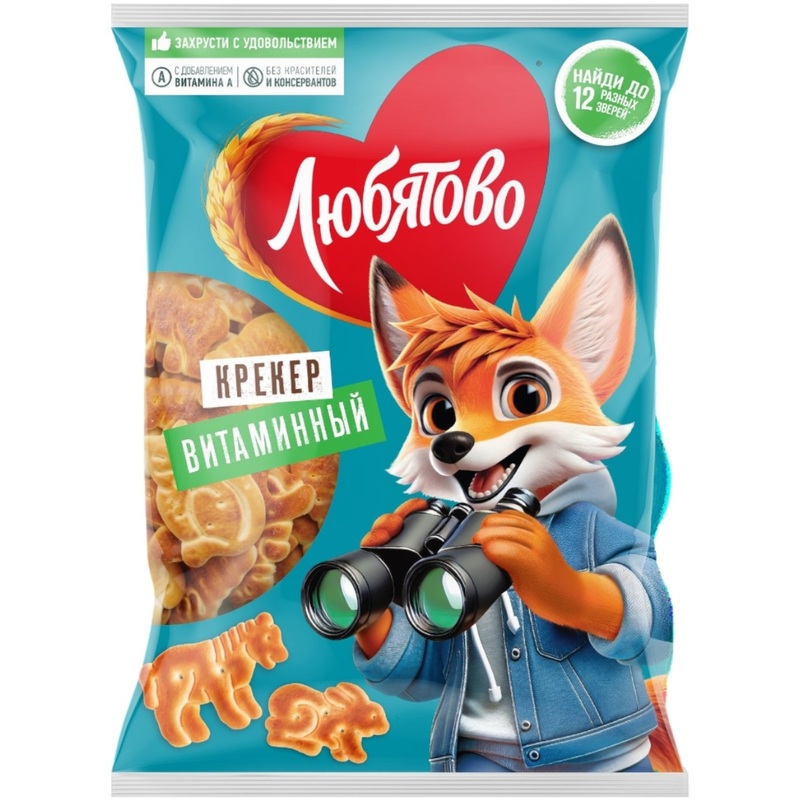 Изображение товара Крекер Любятово Витаминный ванильный 300 г