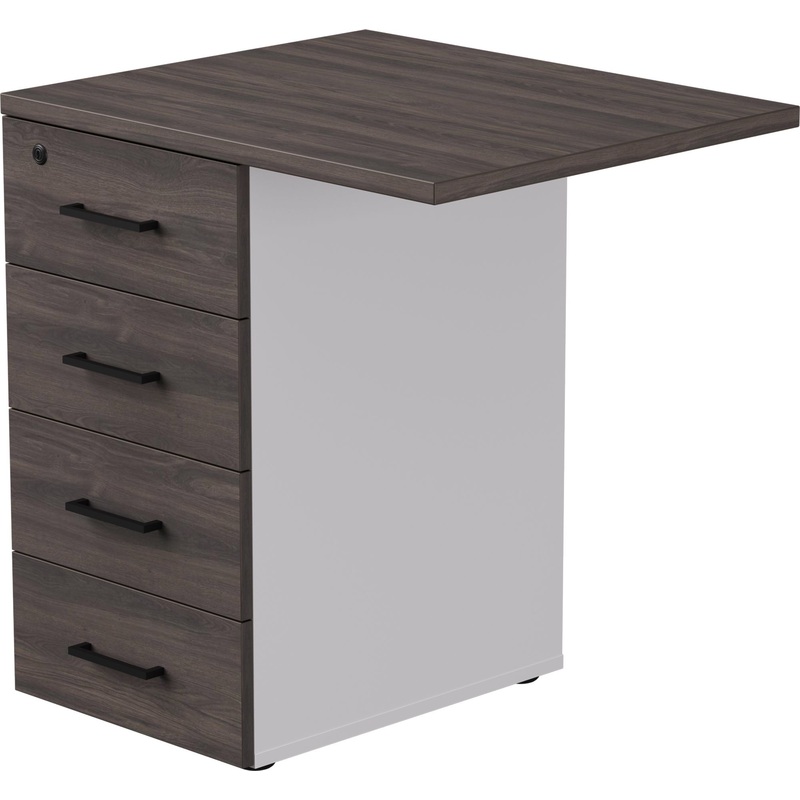 Изображение товара Тумба приставная EVO 254T2203W3DK дуб пасадена белый 710х600х755 мм с 4 ящиками