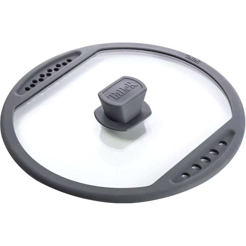 Изображение товара Стеклянная крышка TalleR с силиконовым ободком диаметр 26 см