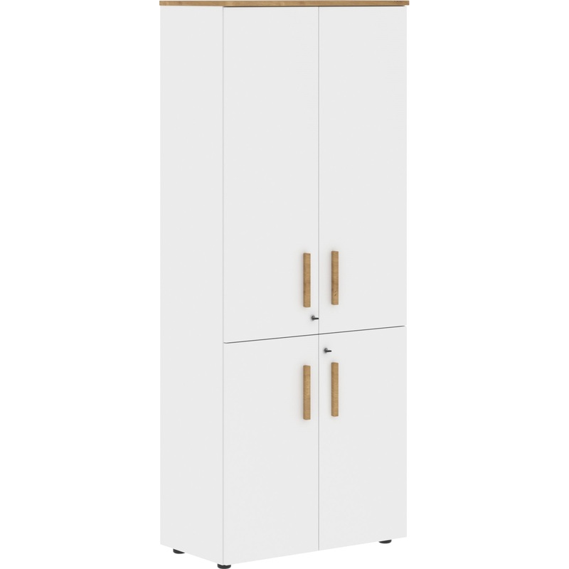 Изображение товара Шкаф для документов Forta FHC80.3(Z) (дуб гамильтон/белый премиум, 802х429х1983 мм)