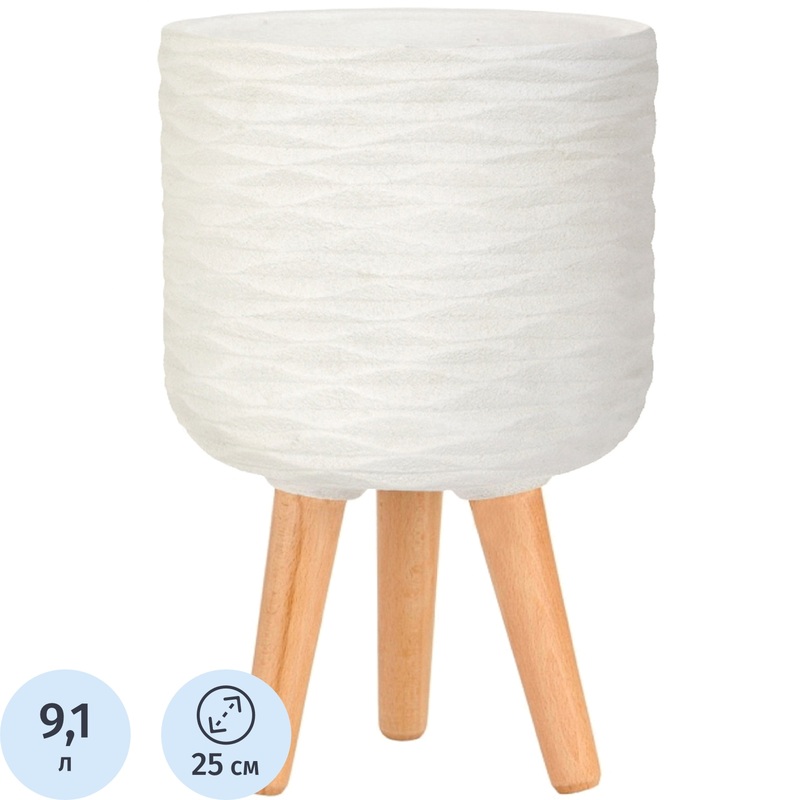 Изображение товара Кашпо Idealist Паттерн 9.1 л слоновая кость 39x25 см