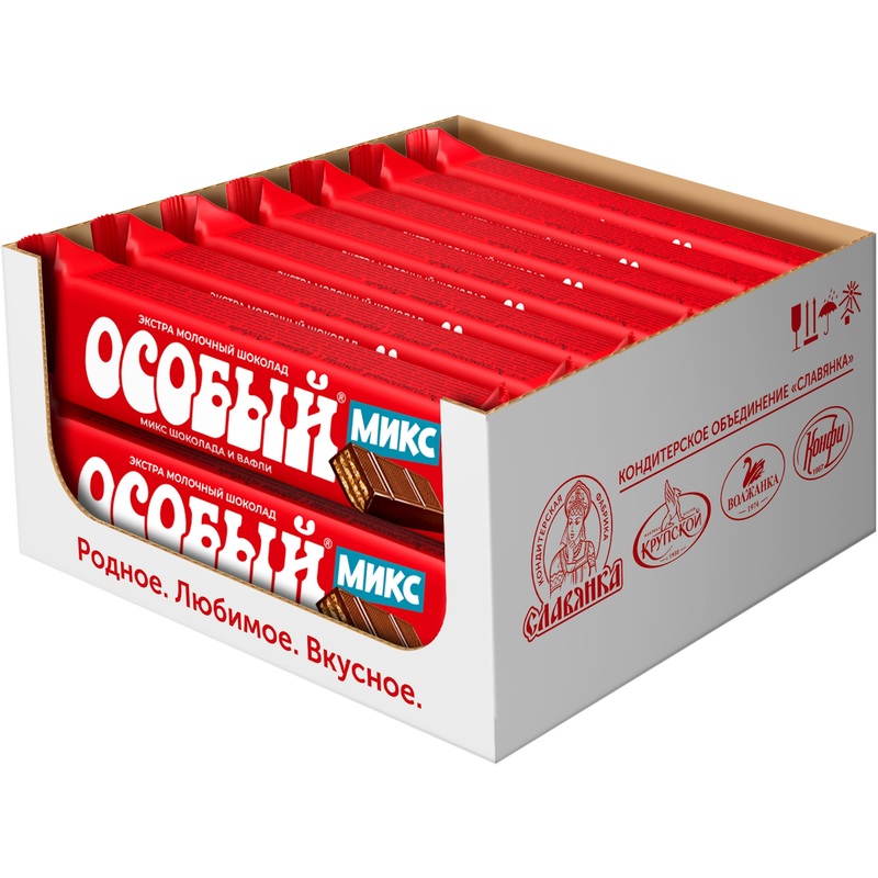 Изображение товара Шоколадный батончик Фабрика им. Крупской Особый шоколад (14 штук по 40 г)