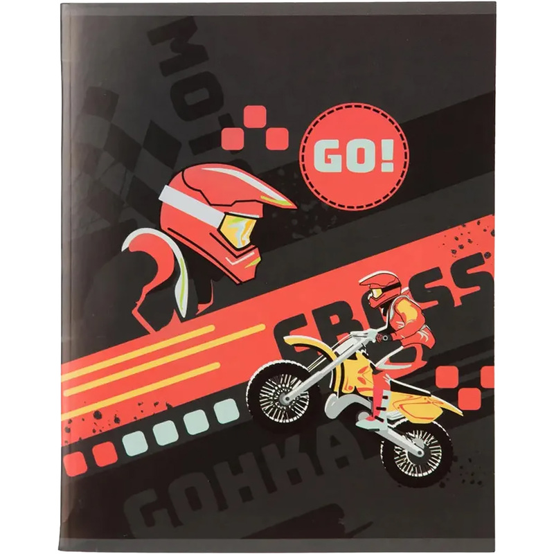 Изображение товара Тетрадь общая №1 School А5 96 листов в клетку на скрепке (обложка с рисунком, мотоциклист, ВД-лак, 2 штуки в упаковке) Изображение товара Тетрадь общая №1 School А5 96 листов в клетку на скрепке (обложка с рисунком, мотоциклист, ВД-лак, 2 штуки в упаковке)