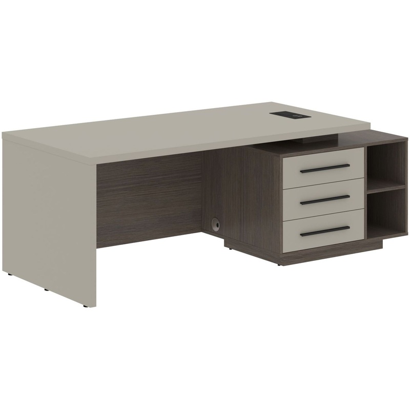 Изображение товара Стол руководителя Velion 2190 с тумбой и индукционной зарядкой