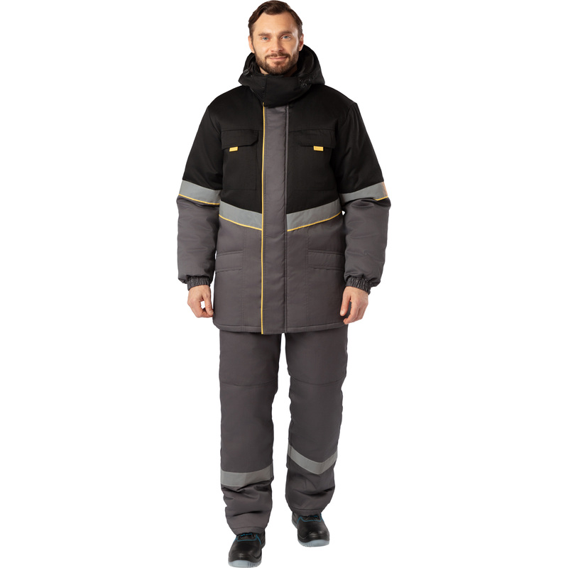 Изображение товара Зимняя рабочая мужская куртка из твила с утеплителем синтепон и защитными свойствами