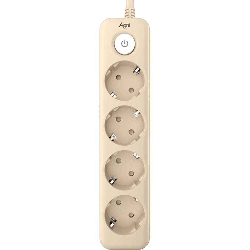Изображение товара Сетевой фильтр AGNI TP-FD4E-3m-ivory на 4 розетки 3 метра