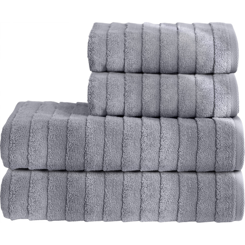 Изображение товара Набор полотенец махровых Steps texture 4 штуки 50x90/70x140 520 г/кв.м серые