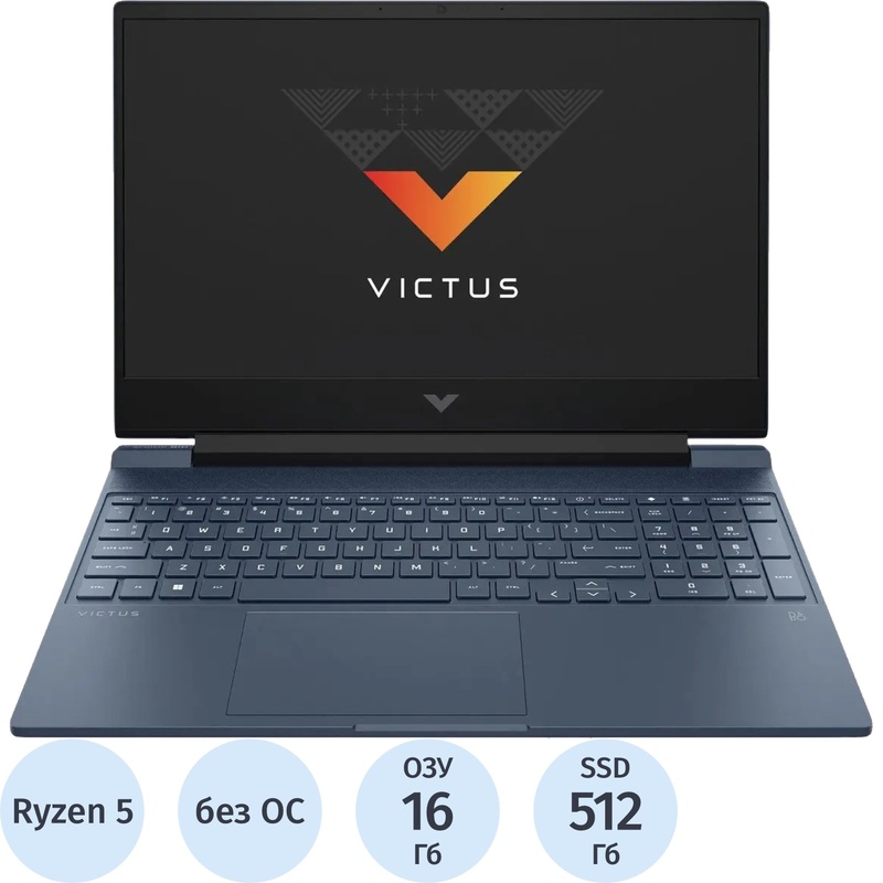 Изображение товара Игровой ноутбук HP Victus 15-fb2009ci 15.6 AMD Ryzen 5 RTX 3050 SSD
