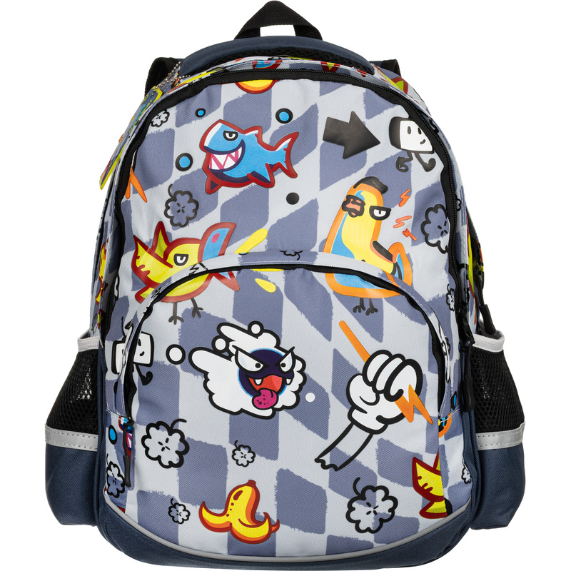 Изображение товара Ортопедический рюкзак Комус Класс Стикеры черный для школы 16л