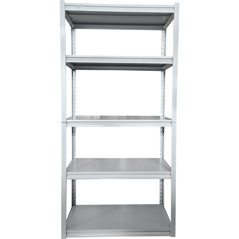 Изображение товара Металлический стеллаж 5 полок серый 900х400х1830 мм - прочный и удобный для хранения