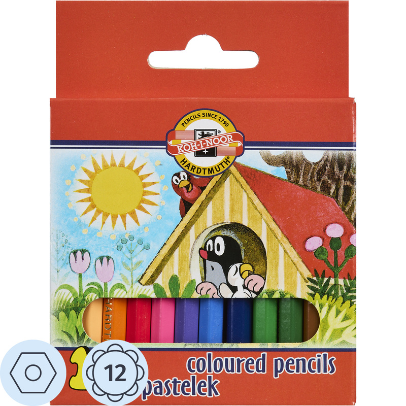 Изображение товара Карандаши цветные Koh-i-Noor Крот 12 цветов шестигранные укороченные
