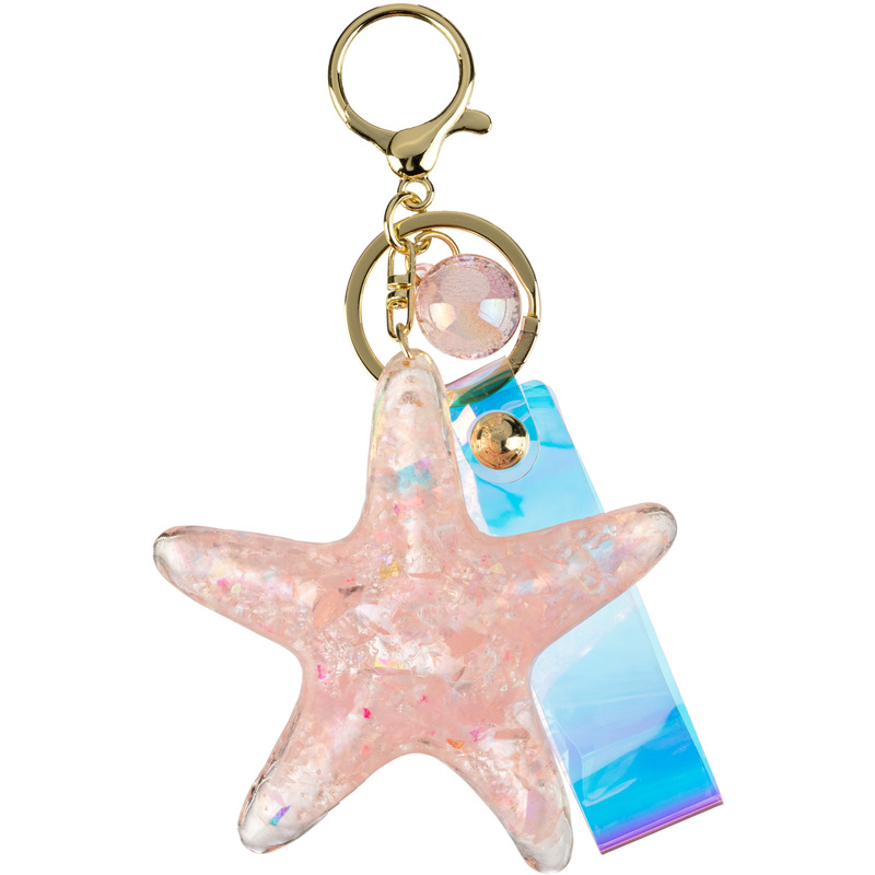 Изображение товара Брелок Морская звезда розовый 8.5х8.5 см
