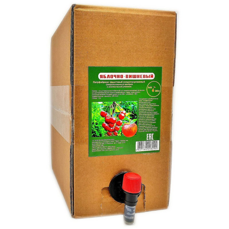 Изображение товара Фруктовый концентрат Яблочно-вишневый BIB 5 л натуральный напиток
