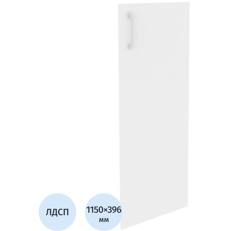 Изображение товара Дверь средняя правая Onix O.D-2(R) ЛДСП белый бриллиант 396х1150 мм