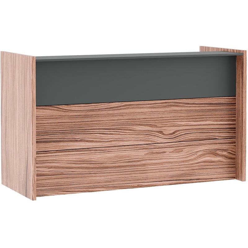 Изображение товара Стойка ресепшн SS Dali 190 орех сахара и антрацит МДФ шпон