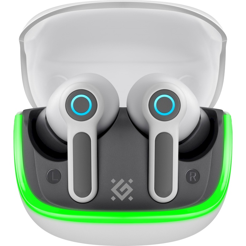 Изображение товара Беспроводные наушники Defender CyberDots 290 белые Bluetooth с шумоподавлением