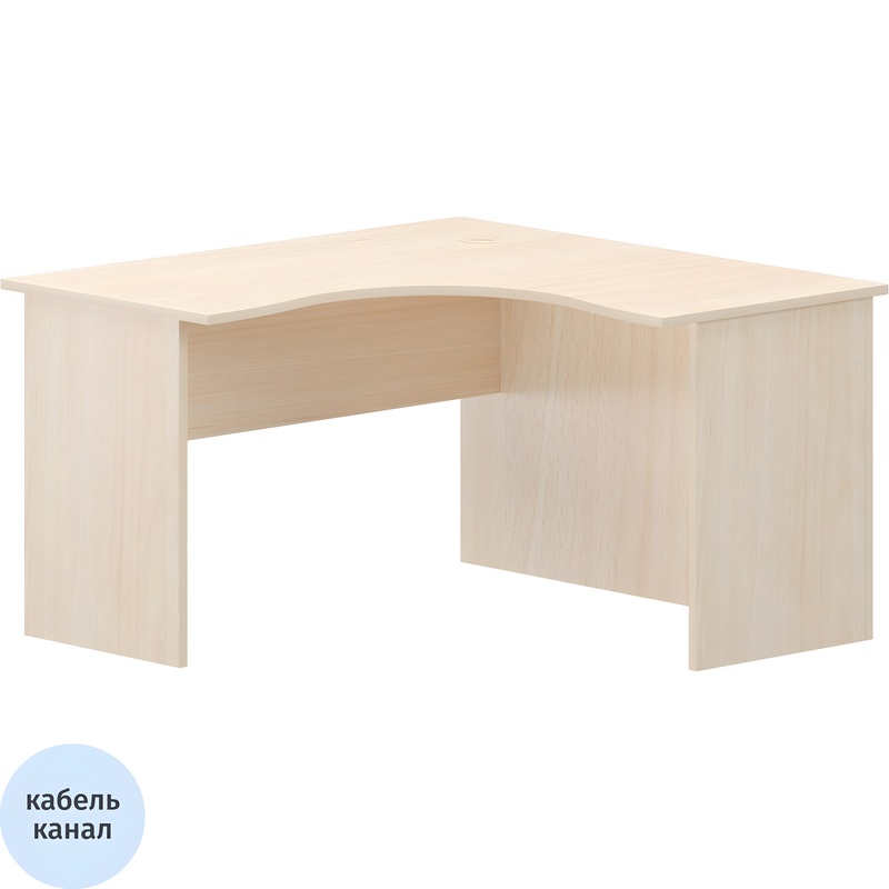 Изображение товара Угловой стол Арго А-203.60 правый бежевый с кабель-каналом 1200х1200х760 мм