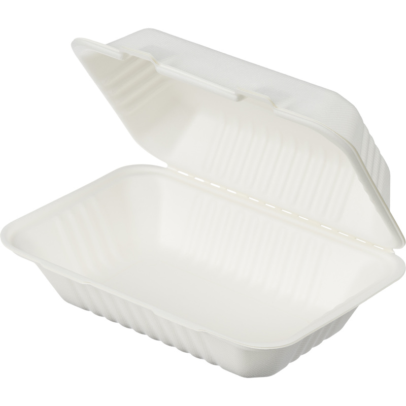 Изображение товара Ланч-бокс одноразовый 230х158х79 мм белый 100 штук в упаковке