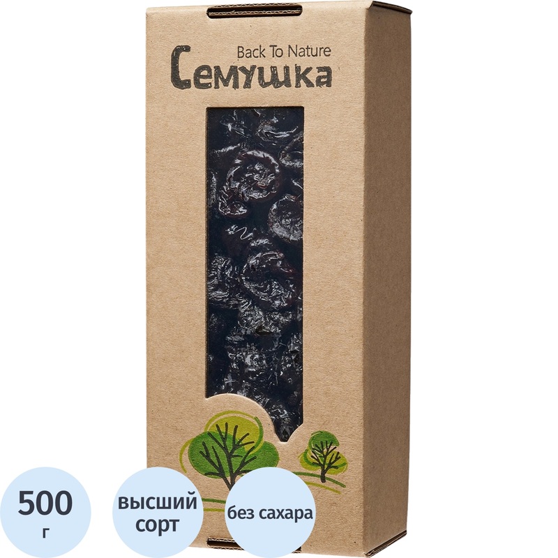 Изображение товара Чернослив сушёный без косточки 500 г Сёмушка - полезный сухофрукт для перекусов и блюд