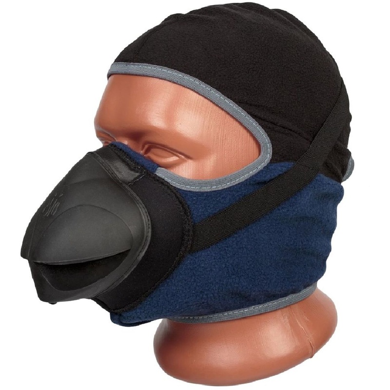 Изображение товара Маска тепловая Рысь с рекуператором зимняя универсальная синяя чёрная