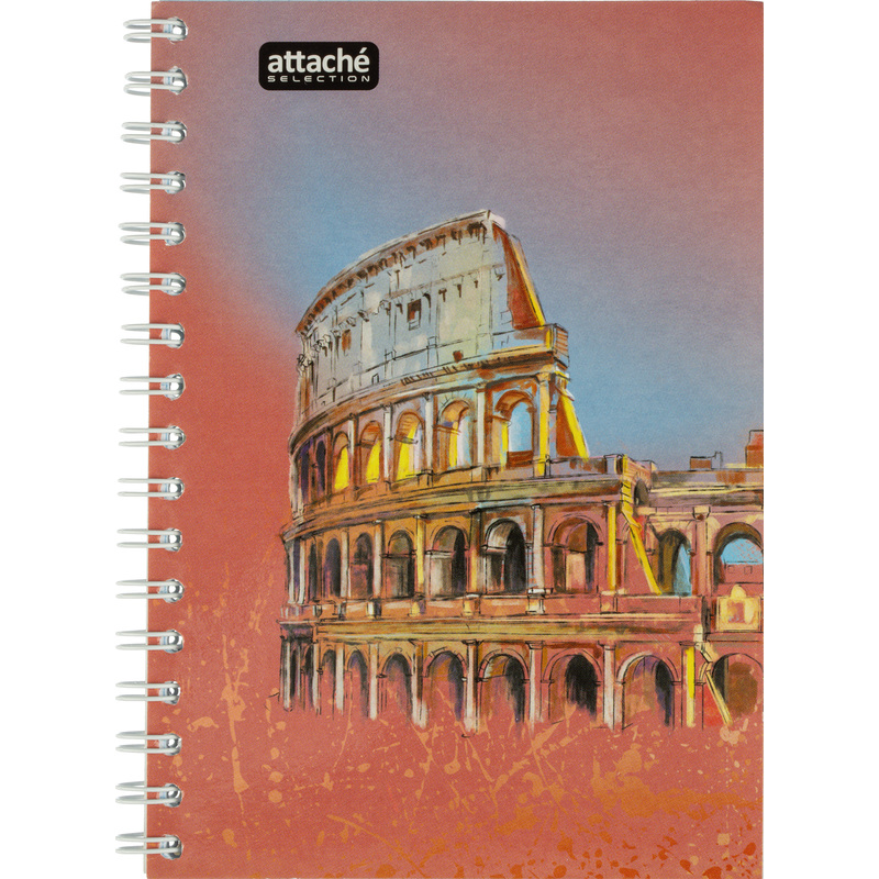 Изображение товара Бизнес-тетрадь Attache Selection Travel Italy А6 80 листов разноцветный в клетку спираль
